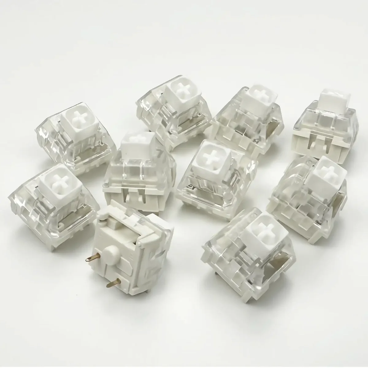 Wholesale  BOX White V1 3-Pin Mechanical Keyboard Switch Clacky Tactile Switch Clicker - Gallery Image 3