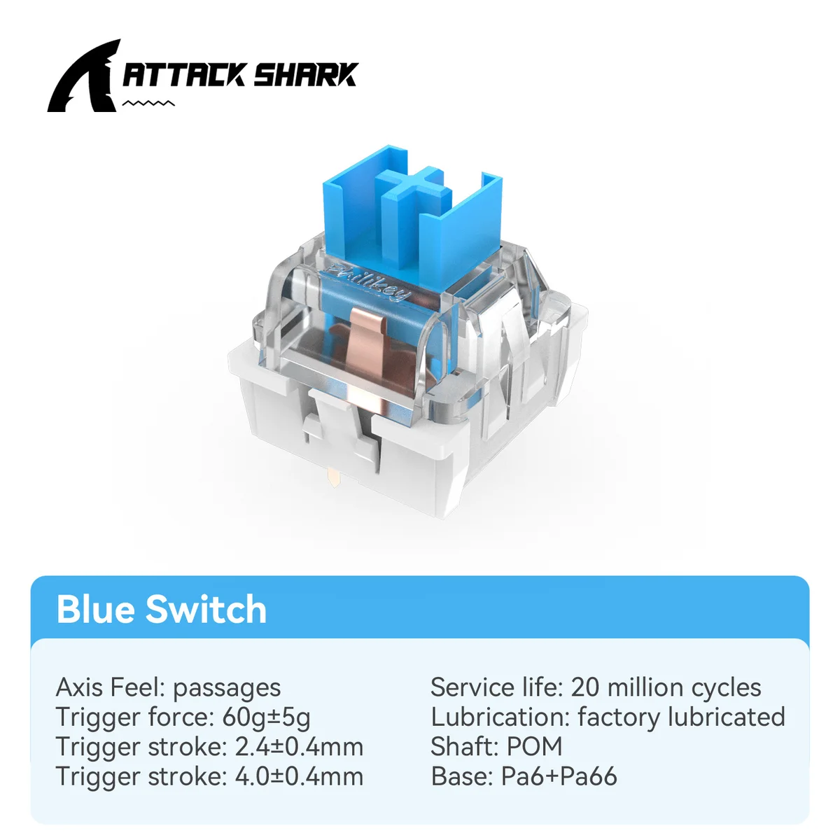 Wholesale Attack Shark Hot-Swappable DIY Custom Mechanical Keyboard Switches Linear & Tactile Mahjong Sound Switch - Gallery Image 2