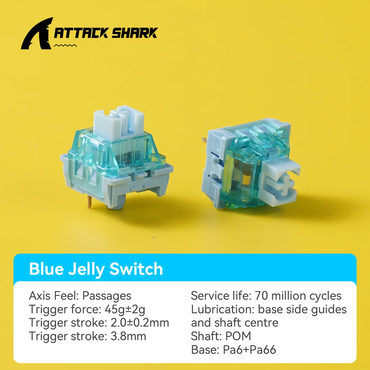 Wholesale Attack Shark Hot-Swappable DIY Custom Mechanical Keyboard Switches Linear & Tactile Mahjong Sound Switch - Gallery Image 4
