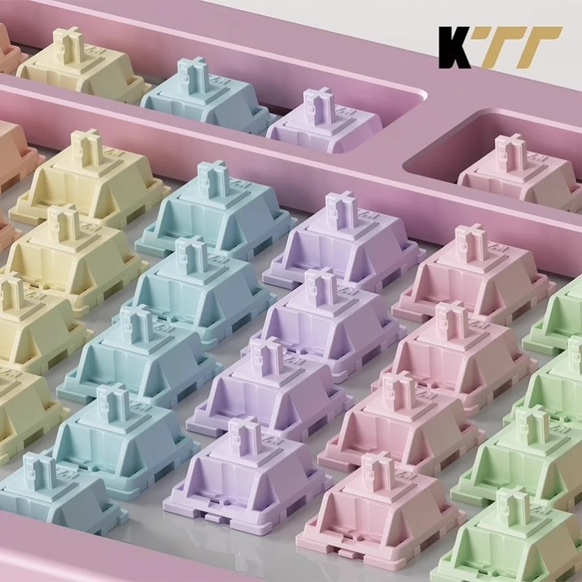 Wholesale Cross-Border KTT Macaron Linear and Tactile Mechanical Keyboard Switches Custom Keyboard Colorful Switches - Gallery Image 5