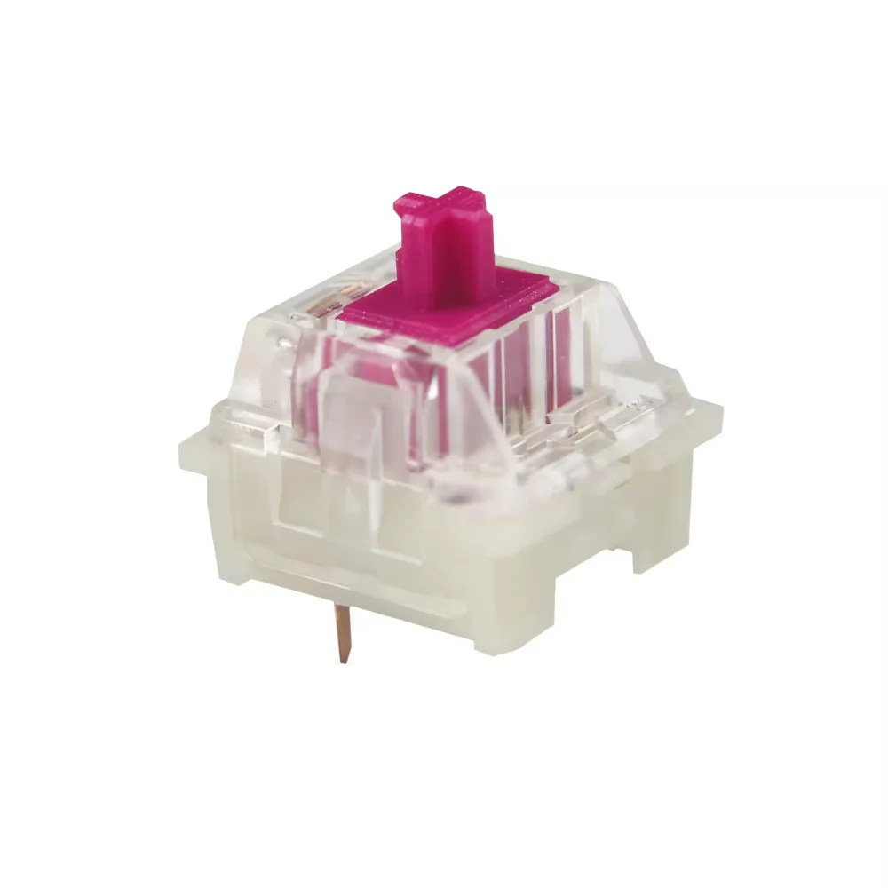 Wholesale KTT Burgundy Wine Red Linear Switch Custom Hot-Swappable Mechanical Keyboard Switches with Mahjong Sound - SKU Option 1