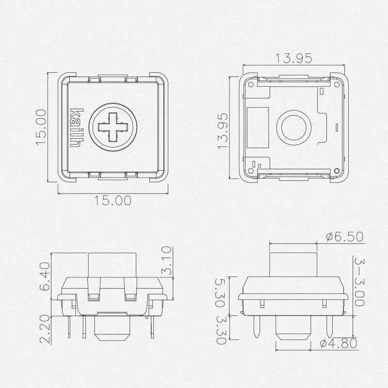 1353 Choc V2 Low Profile 4 Pin Switch Mechanical Keyboard Switch Linear Tactile Clacky for Slim Keyboard DIY Custom Build - Gallery Image 3