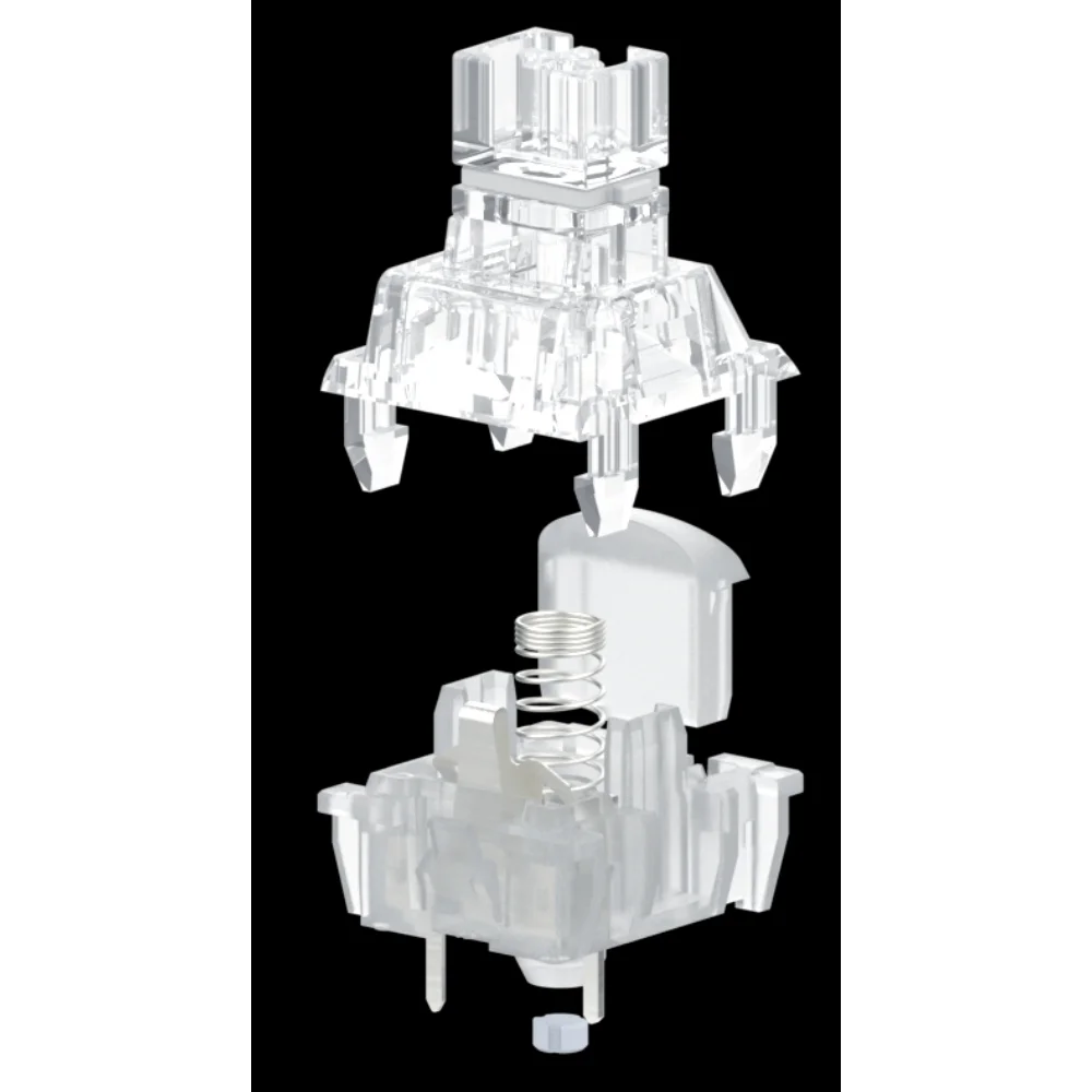TTC Frozen Silent V2 Pre-Lubed Silent Linear Mechanical Keyboard Switch 5 Pin MX Compatible RGB Transparent Housing - Gallery Image 5